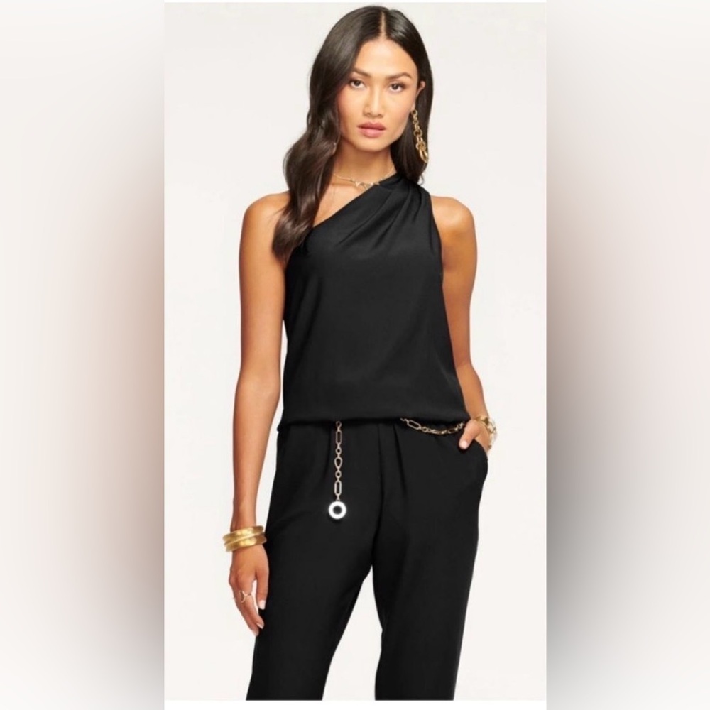Elegant Black One-Shoulder Jumpsuit